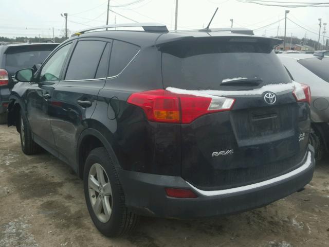 2T3RFREV1DW038840 - 2013 TOYOTA RAV4 XLE BLACK photo 3