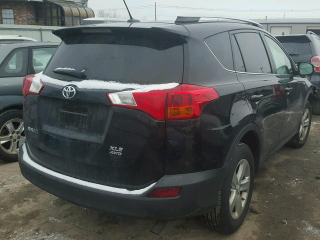 2T3RFREV1DW038840 - 2013 TOYOTA RAV4 XLE BLACK photo 4