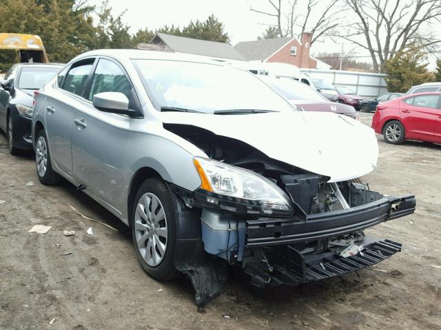 3N1AB7AP5EY242592 - 2014 NISSAN SENTRA S SILVER photo 1