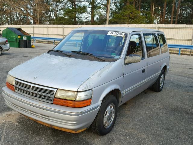 2B4GH4533NR585488 - 1992 DODGE CARAVAN SE SILVER photo 2