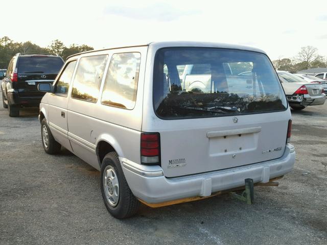 2B4GH4533NR585488 - 1992 DODGE CARAVAN SE SILVER photo 3