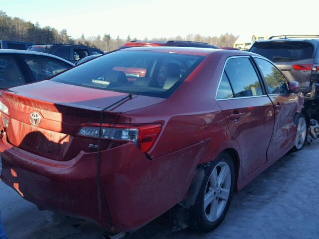 4T1BF1FK3CU602048 - 2012 TOYOTA CAMRY BASE RED photo 4