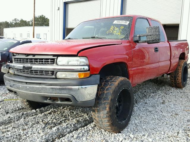 2GCEK19T1X1171552 - 1999 CHEVROLET SILVERADO RED photo 2