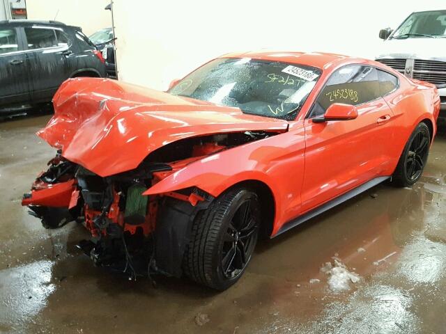 1FA6P8TH6F5341829 - 2015 FORD MUSTANG ORANGE photo 2