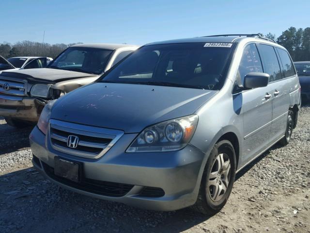 5FNRL38437B031679 - 2007 HONDA ODYSSEY EX BLUE photo 2