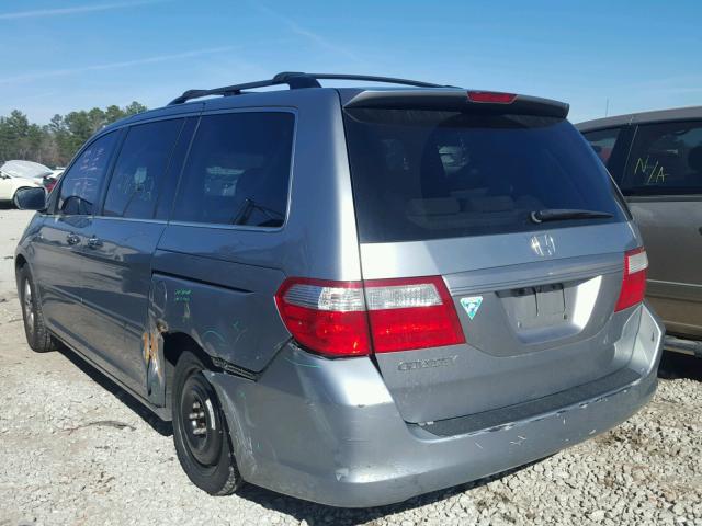 5FNRL38437B031679 - 2007 HONDA ODYSSEY EX BLUE photo 3