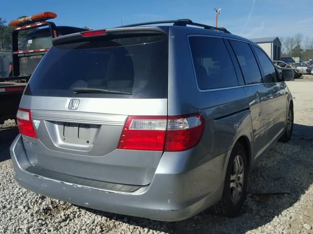 5FNRL38437B031679 - 2007 HONDA ODYSSEY EX BLUE photo 4