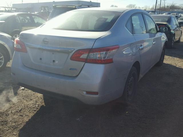 3N1AB7AP3EY240128 - 2014 NISSAN SENTRA S SILVER photo 4