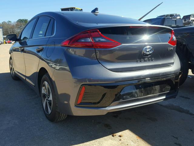 KMHC75LC5HU040263 - 2017 HYUNDAI IONIQ SEL GRAY photo 3