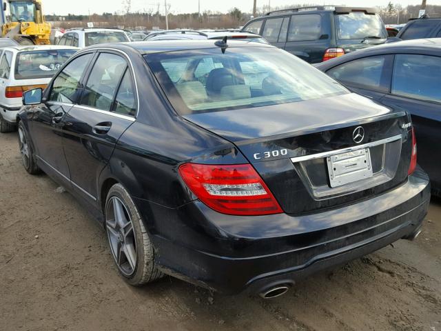 WDDGF8AB2DA799409 - 2013 MERCEDES-BENZ C 300 4MAT BLACK photo 3