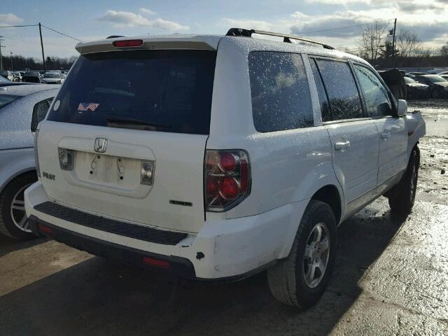 5FNYF18518B039149 - 2008 HONDA PILOT EXL WHITE photo 4