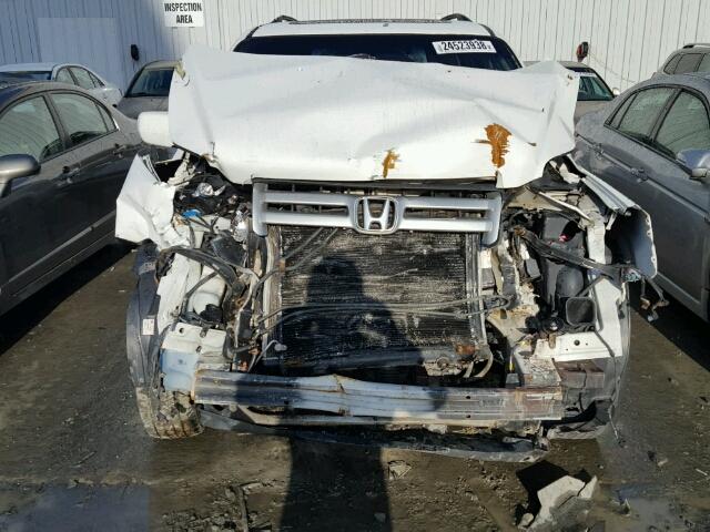 5FNYF18518B039149 - 2008 HONDA PILOT EXL WHITE photo 9