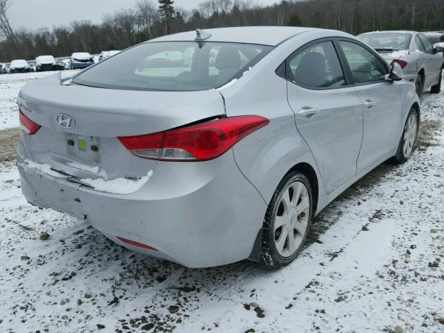 5NPDH4AE9CH150370 - 2012 HYUNDAI ELANTRA GL SILVER photo 4