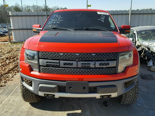 1FTFW1R6XDFB66356 - 2013 FORD F150 SVT R RED photo 9