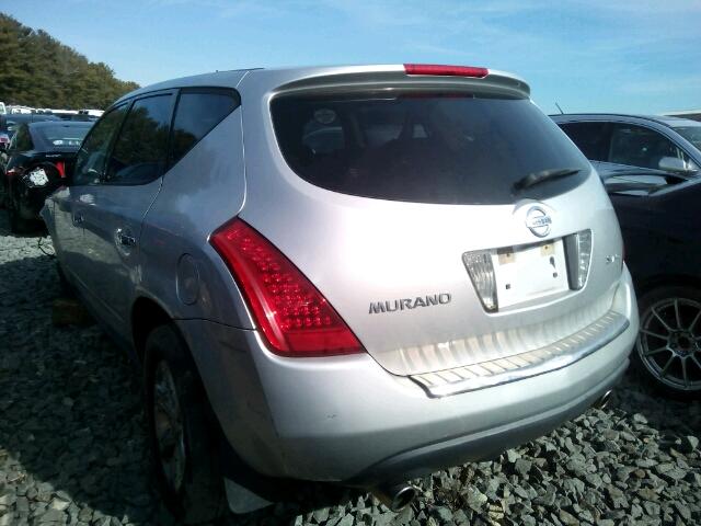 JN8AZ08W47W653395 - 2007 NISSAN MURANO SL SILVER photo 3