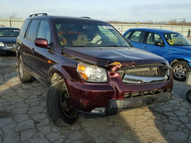 5FNYF18457B005611 - 2007 HONDA PILOT EX BURGUNDY photo 1