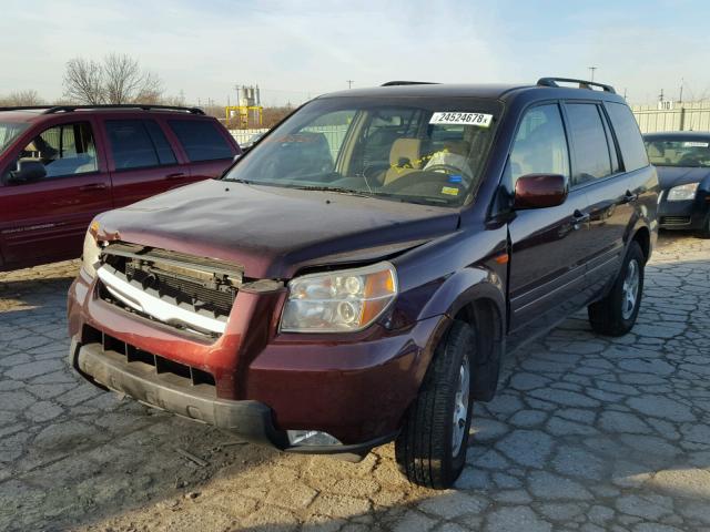 5FNYF18457B005611 - 2007 HONDA PILOT EX BURGUNDY photo 2