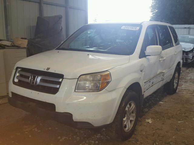 5FNYF28288B013126 - 2008 HONDA PILOT VP WHITE photo 2