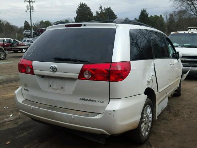 5TDZK22C28S135638 - 2008 TOYOTA SIENNA XLE WHITE photo 4