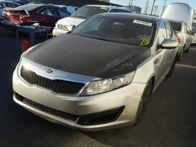 5XXGN4A78DG220994 - 2013 KIA OPTIMA EX GRAY photo 2