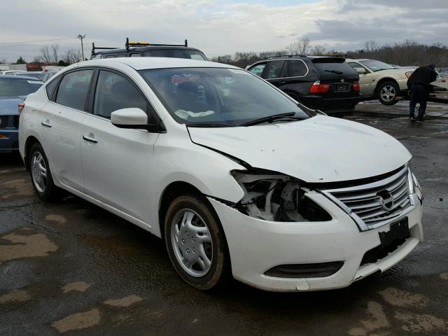 3N1AB7AP4DL628500 - 2013 NISSAN SENTRA S WHITE photo 1