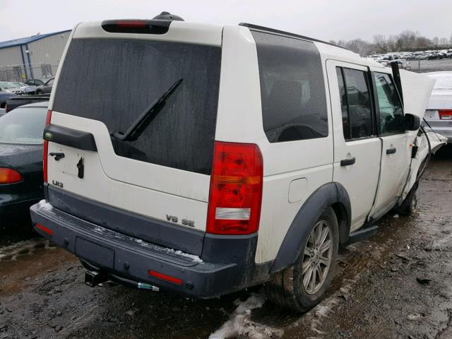 SALAE25408A449254 - 2008 LAND ROVER LR3 SE WHITE photo 4