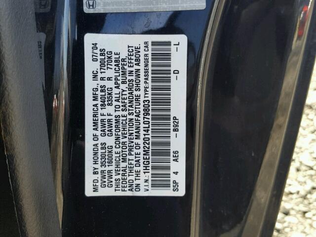 1HGEM22014L079803 - 2004 HONDA CIVIC EX Qara foto 10