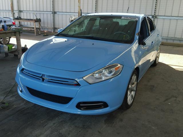 1C3CDFBA3DD188266 - 2013 DODGE DART SXT BLUE photo 2