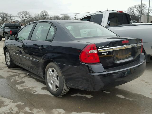 1G1ZT51886F300612 - 2006 CHEVROLET MALIBU LT BLACK photo 3