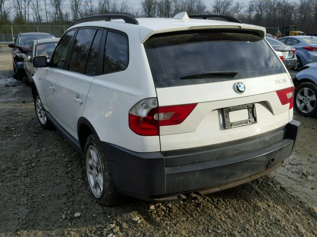 WBXPA73454WC39023 - 2004 BMW X3 2.5I WHITE photo 3