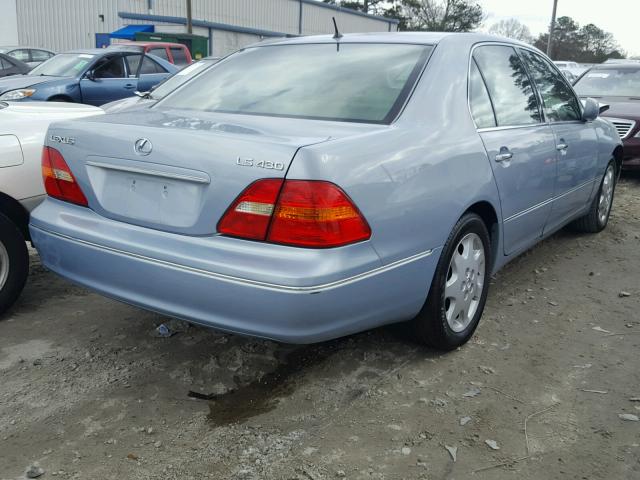 JTHBN30FX20060689 - 2002 LEXUS LS 430 BLUE photo 4