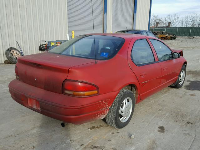 1B3EJ46X2WN254417 - 1998 DODGE STRATUS RED photo 4