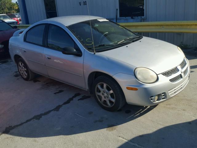 1B3ES56C05D201431 - 2005 DODGE NEON SXT SILVER photo 1