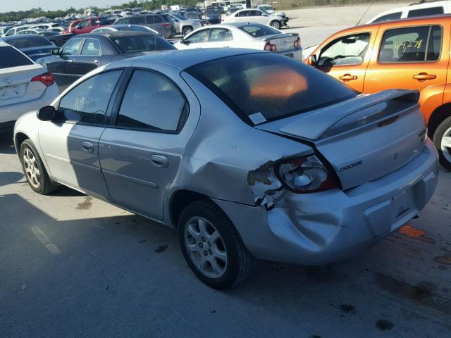 1B3ES56C05D201431 - 2005 DODGE NEON SXT SILVER photo 3