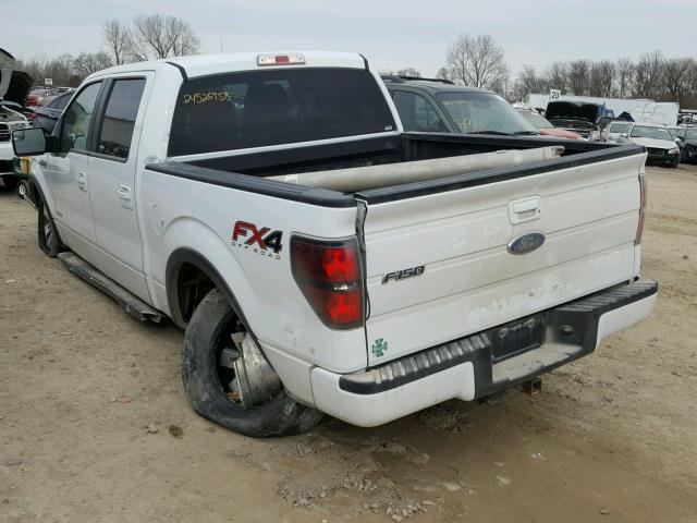 1FTFW1ET6DKF43123 - 2013 FORD F150 SUPER WHITE photo 3