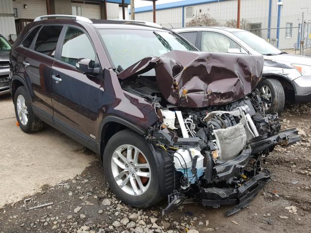 5XYKTDA68EG504534 - 2014 KIA SORENTO LX BURGUNDY photo 1