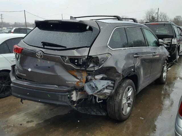 5TDDZRFHXJS490759 - 2018 TOYOTA HIGHLANDER GRAY photo 4