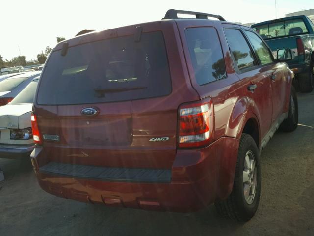 1FMCU93719KB02273 - 2009 FORD ESCAPE XLT BURGUNDY photo 4