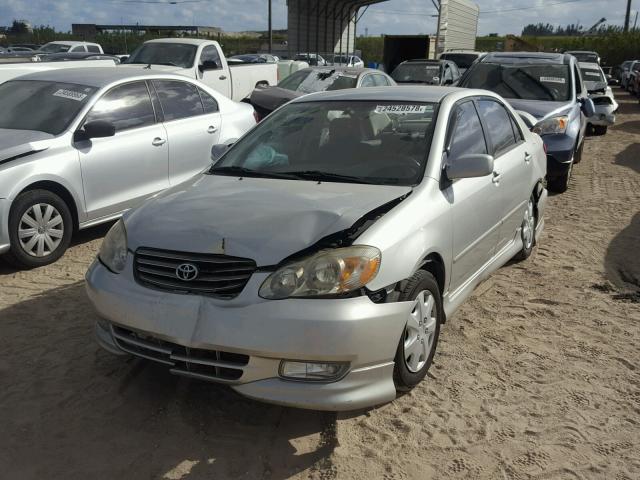 1NXBR32E54Z233097 - 2004 TOYOTA COROLLA CE SILVER photo 2