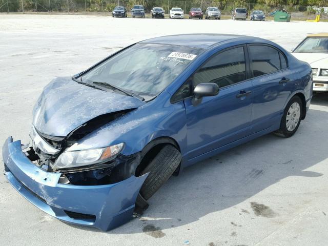 2HGFA1F39AH505158 - 2010 HONDA CIVIC VP BLUE photo 2