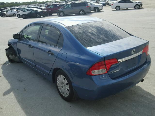 2HGFA1F39AH505158 - 2010 HONDA CIVIC VP BLUE photo 3