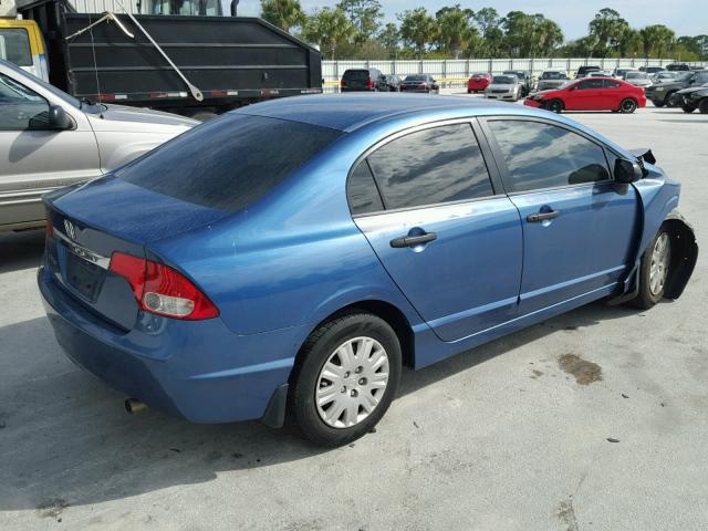 2HGFA1F39AH505158 - 2010 HONDA CIVIC VP BLUE photo 4