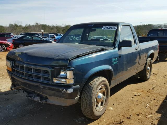 1B7FL26G6SW920829 - 1995 DODGE DAKOTA GREEN photo 2