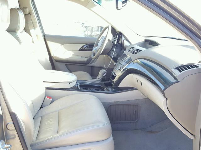 2HNYD28258H554614 - 2008 ACURA MDX GRAY photo 5