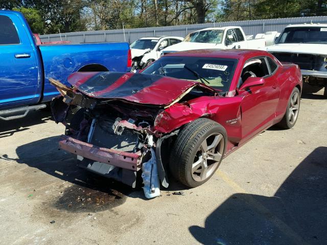 2G1FS1EW8A9153927 - 2010 CHEVROLET CAMARO SS Rojo foto 2