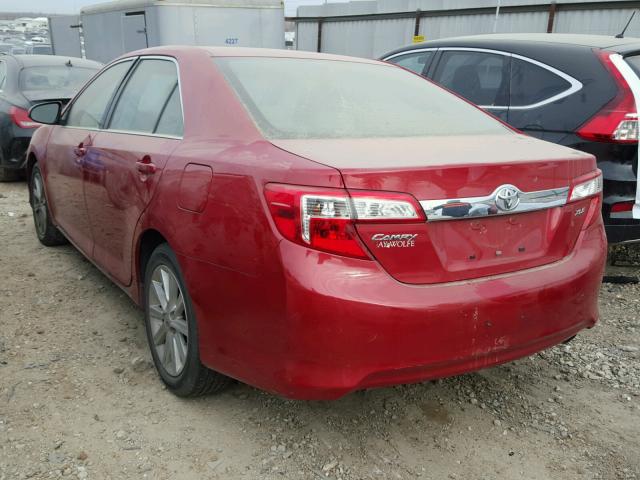 4T4BF1FK9ER351805 - 2014 TOYOTA CAMRY L RED photo 3