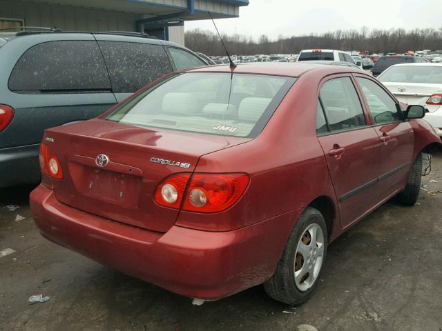 2T1BR32EX8C894373 - 2008 TOYOTA COROLLA CE MAROON photo 4