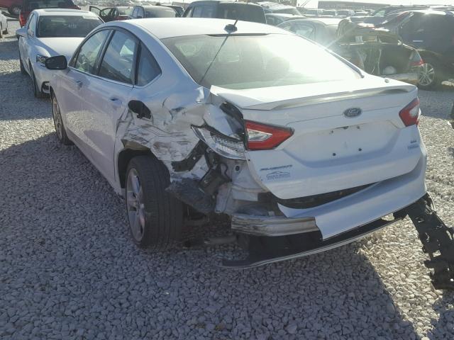 3FA6P0H91FR283922 - 2015 FORD FUSION SE WHITE photo 3