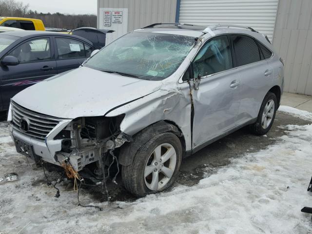 2T2BK1BA0DC176343 - 2013 LEXUS RX 350 SILVER photo 2