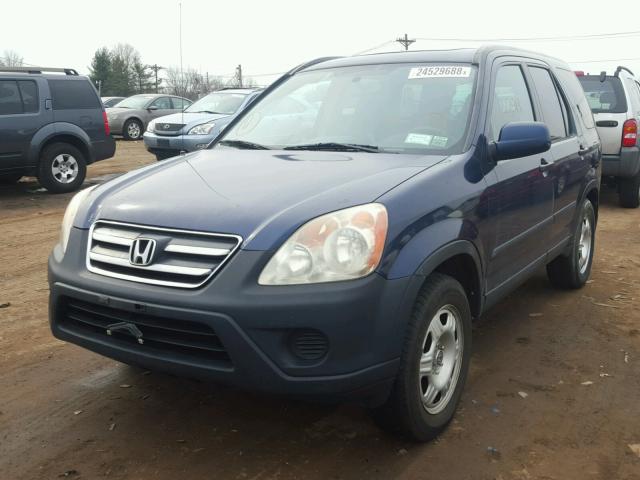 SHSRD78855U334833 - 2005 HONDA CR-V EX BLUE photo 2